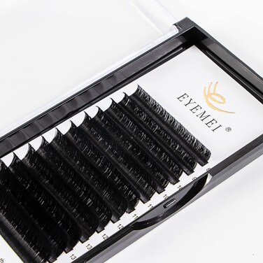Eyelash Extensions 0.10mm C Curl 13mm Lash Extension False Eyelashes Supplies 3D Natural Faux Mink Professional Salon Perfect Use by EYEMEI (0.10-C-13mm)