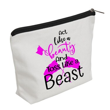 WZJHCL Color Guard Survival Kit Color Guard Team Inspired Gift Marching Band Makeup Pouch Bag Band Family Cosmetic Kit Bag (Color Guard Beauty)