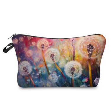 Dandelion Cosmetic Bag for Women Cute Small Makeup Bag for Purse Travel Toiletry Zipper Pouch for Girls Gifts for Sisters Dandelion Makeup Bag Gift for Her