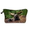 Elk Makeup Bag Cute Small Moose Makeup Organizer Bag Travel Toiletry Zipper Pouch Lovely Elk Gifts for Elk Lovers Deer Cosmetic Bag Wildlife Gifts for Women Girls