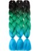VCKOVCKO Ombre Braiding Hair Ombre Jumbo Braiding Hair Black Jumbo Braids Hair Extensions Synthetic Fiber Braiding Hair for Twist 24",3 Bundles/Lot,Black-Green-Blue