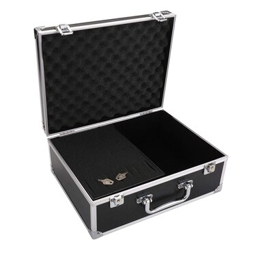Tattoo Kit Box Case,Tattoo Case Organizer 12.6" x 9.5" x 5.1" W/Lock Machine Carrying Box,Aluminum Alloy with Sponge for Machine