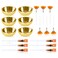 18 Pcs Esthetician Supplies for Facials Set 6 Gold Facial Bowls Esthetician 6 Facial Brushes Esthetician 6 Flat Brushes Face Mask Cosmetic Applicators for Women Facial Mask Mixing Kit Facial Tools