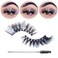 Miss Kiss 1 Pair Lashes with Color White and Rhinestone Silver Glitter Diamond Eyelashes 3D Sparkly Faux Mink False Eyelash Unique Design Manga Fairy Fake Eye Lash 18 MM