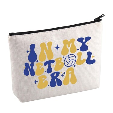 KUIYAI Netball Lovers Cosmetic Bag Best Netball Player Gift Netball Coach Gift Netball Competition Gift In My Netball Era Makeup Bag (NetballEra Mup)