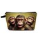 Funny Monkey Presents Monkey Makeup Bag Cute Small Organizer Bag with Zipper Monkeys Print Cosmetic Bag Birthday Presents for Monkey Lovers Women Friends