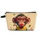 Funny Monkey Gifts Gorilla Makeup Bag Small Organizer Bag with Zipper Red Lip Monkey Print Cosmetic Bag Birthday Gifts for Monkey Lovers Women Friends