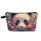 Giant Panda Gift Panda Pattern Makeup Bag Cute Small Organizer Bag with Zipper Floral Panda Cosmetic Bag Birthday Gifts for Panda Lovers Women Sisters Friends