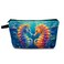 Seahorse Presents Seahorse Makeup Bag Cute Small Organizer Bag with Zipper Seahorse Print Cosmetic Bag Birthday Presents for Seahorse Lovers Women Friends