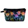 Tulip Present Neon Tulips Makeup Bag Cute Small Organizer Bag with Zipper Floral Tulip Print Cosmetic Bag Birthday Presents for Tulip Lovers Women Friends