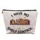 Book Lovers Canvas Makeup Bag - Gifts for Bookworms &amp; Readers, Nerds &amp; Women - I Have No Self Control Book Reading Cosmetic Bag
