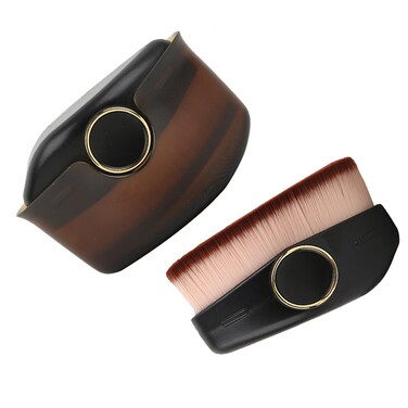 Foundation Makeup Brush Flat Top Kabuki Face Blush Liquid Powder Foundation Brush for Blending Liquid, Cream or Flawless Powder Cosmetics Gifts for Women (Black)