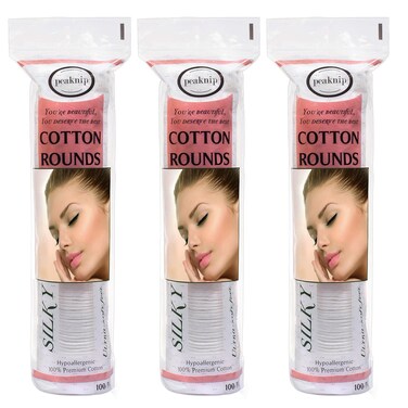 Premium 100% Cotton Rounds (300 Count) - Soft and Gentle Makeup Remover and Cleansing Pads for Face, Nail, and Personal Care - Absorbent, Textured, Lint-Free, and Hypoallergenic