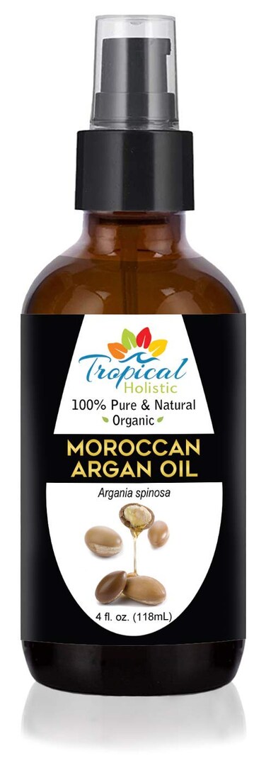 Pure Moroccan Argan Oil 4 oz, 100% Natural Organic, Cold Pressed Argan Oil for Skin and Hair to Restore Shine, Control Frizz, Hydrates Skin, Nourishes Brittle Nails