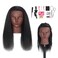 16" Mannequin Head 100% Human Hair Hairdresser Training Braiding Styling Manikin Cosmetology Makeup Manican Doll Display Practice with Stand(Black 16inch A)