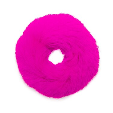 surell Rex Fur Scrunchie (Fuchsia)