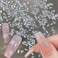 100pcs 3mm Mini Rhombic Nail Rhinestones Nail Gems and Charms for Nail Design Shiny Zircon Rhinestone Nail Diamonds Flatback Rhinestones for Nails Crystals Gemstones Nail Charms and Gems for Crafting