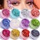 Teenitor Face Glitter Makeup Hair Glitter, 12 Colors Face and Body Glitter Gel for Festival Makeup, Gel Glitter for Face, Body, Hair, Total 120g/4.23oz