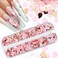 12 Grids Butterfly Glitter Nail Sequins 3D Cherry Blossoms Nail Glitter Flakes Rabbit Heart Pink Flower Design Nail Charms Acrylic Nail Art Supplies for Women Valentine's Day DIY Nail Decorations