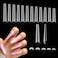 600PCS No C Curve Coffin Nail Tips, XXL Clear Coffin Nail Tips for Acrylic Nails Professional, Long Coffin Nail Tips Half Cover Flattened Acrylic Nail Tips Fake Nails for Nail Salon Home DIY 12 Sizes