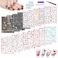 Nail Art Stickers for Women Girls Kids, 18 Sheets Acrylic Decals with Tweezers, Heart Sunflower Fruit Panda Lips Designs, Self-Adhesive Waterproof Nail Decoration