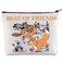 WZMPA Fox Movie Cosmetic Bag Tod And Copper Fans Gift Best Of Friends Makeup Zipper Pouch Bag For Women (Best Of Friends)