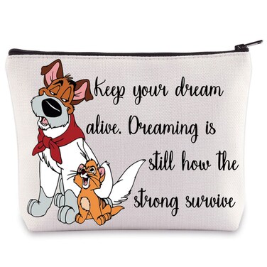 WZMPA Oliver Cat Cosmetic Bag Company Dog Fans Gift Keep Your Dream Alive Dreaming Is Still How The Strong Surive Makeup Bag For Movie Fans (strong surive)