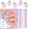 20pcs Semi Cured Gel Nail Strips French Tips for Women,Gel Nail Wraps UV Gel Nail Stickers Required UV Light for Home Nail DIY Salon Quality Gel Polish Strips