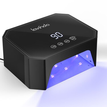 Lavinda 54W UV Nail Lamp, Professional LED Nail Lamp UV Light for Gel Polish Nails, Fast Drying Nail Dryer Nail Light with 4 Timers Large LCD Display, Salon &amp; Home Use for Women Mom Girlfriend