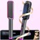 Hair Straightener Brush, 10s Fast Heating Hair Straightener Comb Straightening Brush for Women, LCD Display Hot Brush Hair Straightener with Negative Ions, 5 Temps Flat Iron Brush, Anti-Scald