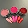3 Jars Pink Chrome Nail Powder Kit Metallic Mirror Effect Nail Art Chrome Powder for Nails Gel Polish, Pink Rose Red Chrome Nail Powder Set