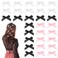 30Pcs Hair Bows, Mini Bowknot Ribbon Barrettes, Kawaii Bow Hair Clips for Women Girls, Hairpins with Bowknots in Black, Pink, and White for Hair Design