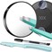 TsMADDTs 30X Magnifying Mirror and Tweezers Kit, Small Magnifying Makeup Mirror with Suction Cups for Shaving, Blackhead Blemish Removal, Compact for Travel, 3.5IN