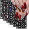 5D Embossed White Snowflake Nail Art Stickers,6 Sheets Engraved Snowflakes Nail Decals Tree Elk Xmas Winter Nail Art Accessories Christmas Nail Designs Adhesive Holiday Nail Sticker for Women Girls