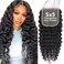 5x5 HD Lace Deep Wave Ultra-thin Transparent Lace Closure 12A Brazilian Virgin Human Hair Closure Free Part Pre Plucked with Baby Hair Natural Black 16 Inch