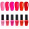 Gellen Red Nail Polish Set, Quick Air Dry Nail Polish Burgundy Bright Red Pink 6 Colors Trendy Regular Nail Polish Kit for Nail Manicure Art Salon Home, No UV Light Needed, 0.33 oz