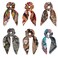 Paisley Scrunchie Hair Accessories - Chiffon Hair Scarf Bandana, Scrunchies, Ribbons, Ponytail Holders, and Bow Scrunchies for Women (6PCS)