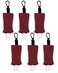ICObuty Empty Bottle for Hand Gel Products Liquid Soap 6 Pack 1 OZ Travel Sized Holder Keychain Carriers Flip Cap Reusable Portable (Maroon)