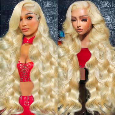 30 Inch 613 13x6 Lace Front Wig Human Hair 200 Density Blonde Body Wave Lace Front Wigs Human Hair Blonde Wig Human Hair 613 HD Lace Frontal Wigs Human Hair Pre Plucked 613