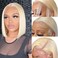 Bob Wig 613 Lace Front - 13X4 HD Human Hair, Pre-Plucked With Baby Hair, 150% Density - Short Bob Style (12inch, 613 Bob Wig)