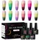 MTSSII Color Changing Gel Nail Polish Set Mood Temperature Change Nail Polish Gel Set 6 Colors Pink Green Purple Thermal Nail Polish Soak Off Nail Art DIY Salon Manicure Gift
