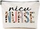 HTDesigns Nicu Nurse Cosmetics Bag - Leopard Nicu Nurse Makeup Bag - Gifts For Nicu Nurse - Nicu Nurse Birthday Gift - Cosmetic Travel Pouch Bag