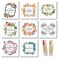 CRASPIRE 80Pcs 8 Styles Lip Balm Sticker Self-Adhesive Homemade Lip Balm Labels Floral Patter Square Printable DIY Label Stickers for Lip Balm Containers Cosmetics Lipsticks (5cm/2inch)