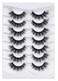 False Eyelashes Fluffy Mink Lashes Cat-Eye Look 18MM Wispy Long 8D Volume Fake Eyelash Strips 7 Pairs Pack