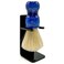 Parker Safety Razor, THE BIG BLUE BOAR, Deluxe Iridescent Blue Handle Boar Shaving Brush &amp; Stand