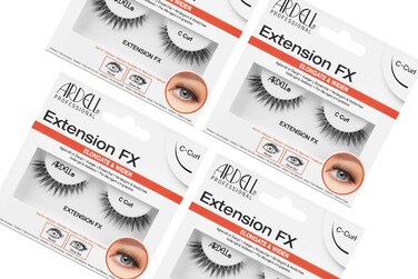 Ardell Extension FX C Curl False Eye Lashes to Elongate &amp; Widen Eyes, 4 pack
