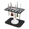 Makeup Brushes Drying Rack with Silicone Mat, 26 Holes Acrylic Brush Holder Stand Tree Tray, Adjustable Makeup Brush Holder