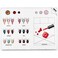 FOMIYES Nail Art Practice Mat, Silicone Acrylic Nail Mat Training Sheet, Flexible Roll Up Pad for Acrylic Fingernails, Nail Practice Supply Practice Mat for Acrylic Nails