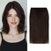 S-noilite Short Hair Extensions - Clip in Human Hair, 1PCS, 2 Clips, Remy Hair for Short Hair, Adding Volume, 10g, 6Inch - Dark Brown
