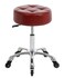 Rolling Salon Stool- with Wider Comfy Round Seat- Height Adjustable Swivel Heavy-Duty Chair with Wheels for Medical Salon Esthetician Artist Studio and Home Office (with Soft Wheels, Red)